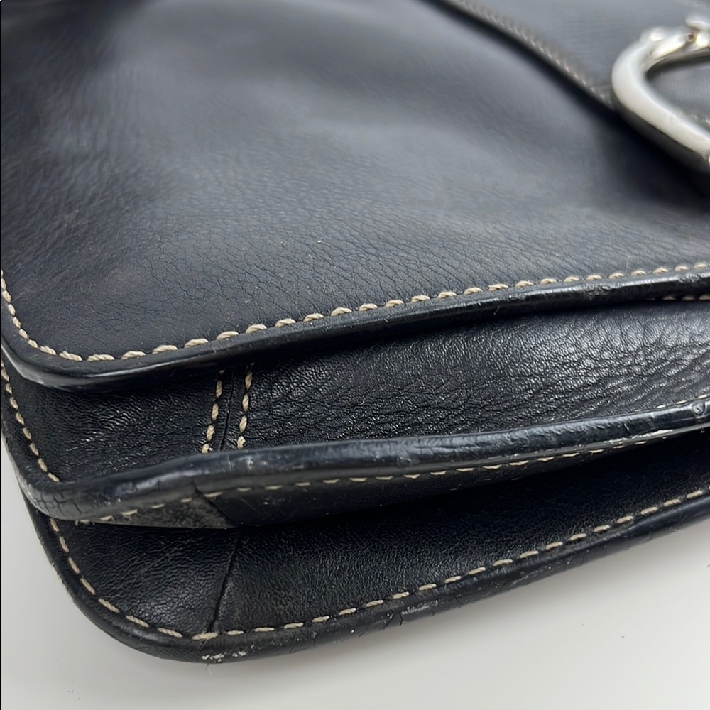 Coach Vintage Y2K Soho Flat Buckle Black Leather Shoulder Bag 9741 - Picture 6 of 16